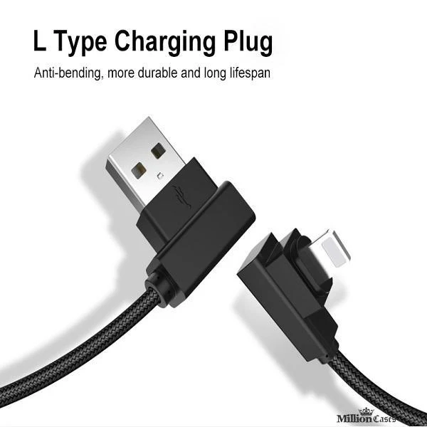 L Bend Nylon Braided USB Charging Cable - Image 7