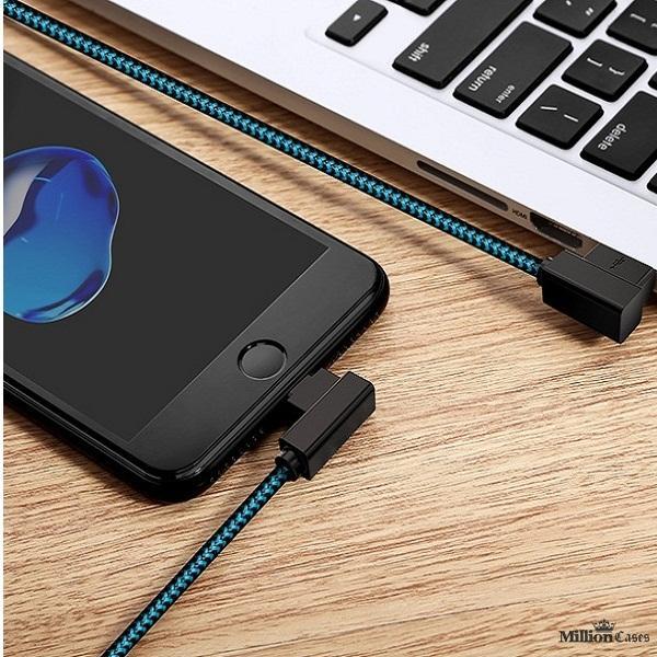 L Bend Nylon Braided USB Charging Cable - Image 9