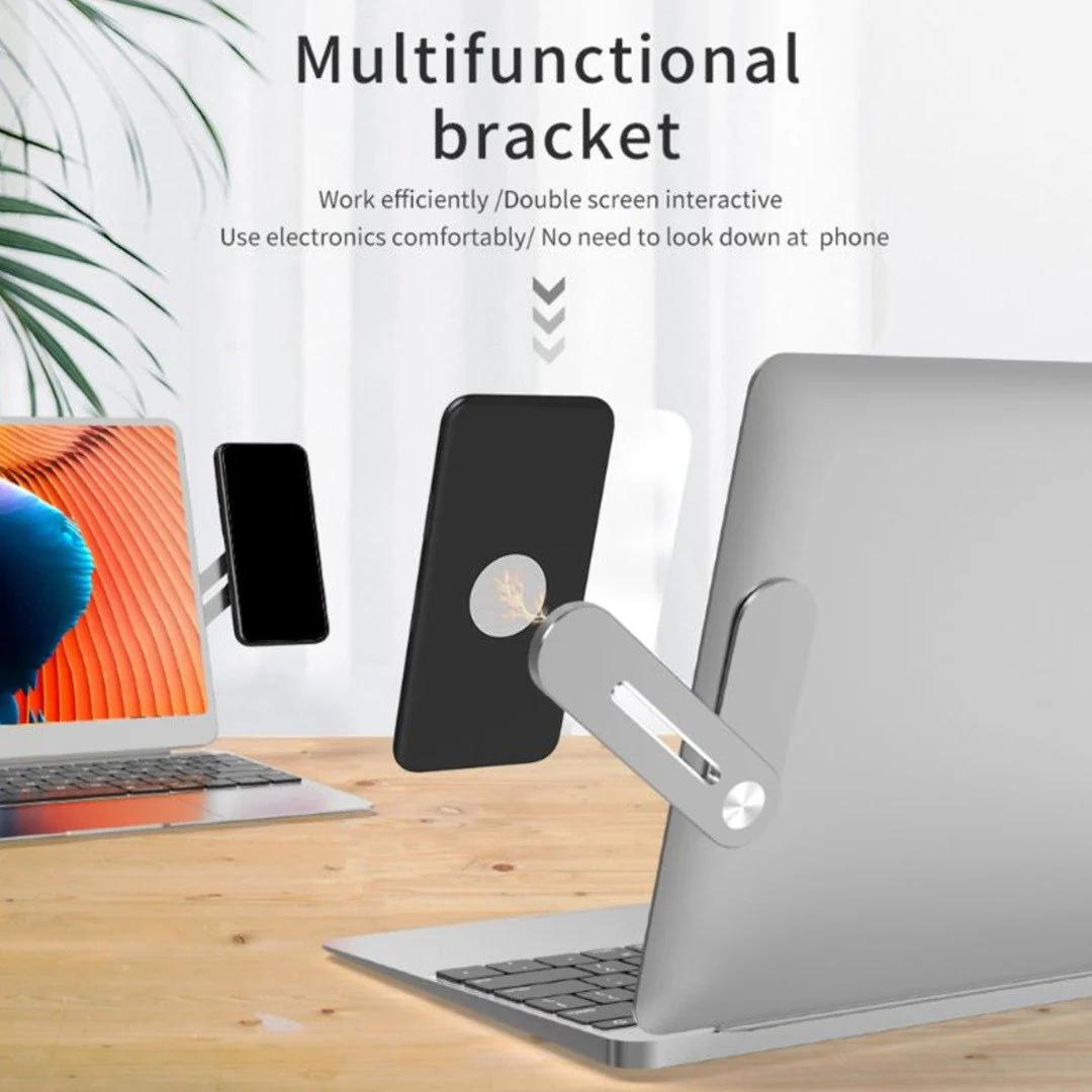 Stylish Magnet Fit Laptop-Smartphone Holder - Image 2