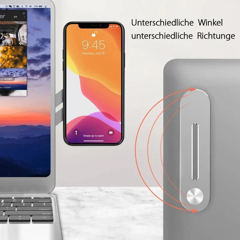 Stylish Magnet Fit Laptop-Smartphone Holder - Image 3