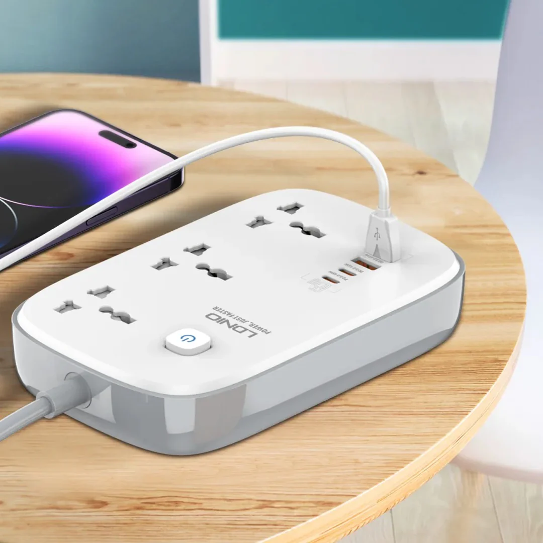 LDNIO Fast Power Socket Hub with USB-C - Image 3