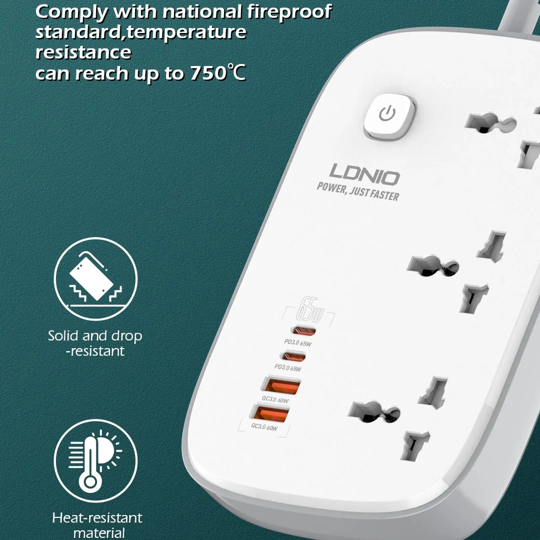 LDNIO Fast Power Socket Hub with USB-C - Image 7
