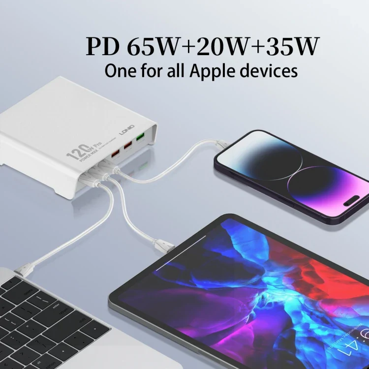 LDNIO Power Max 120W Turbo Desktop Charger - Image 4