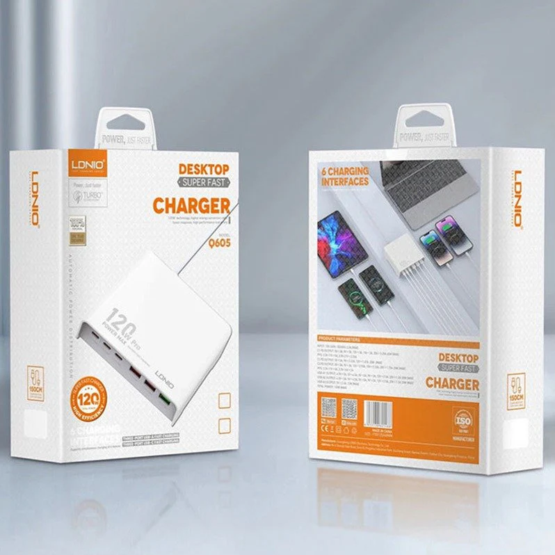 LDNIO Power Max 120W Turbo Desktop Charger - Image 5