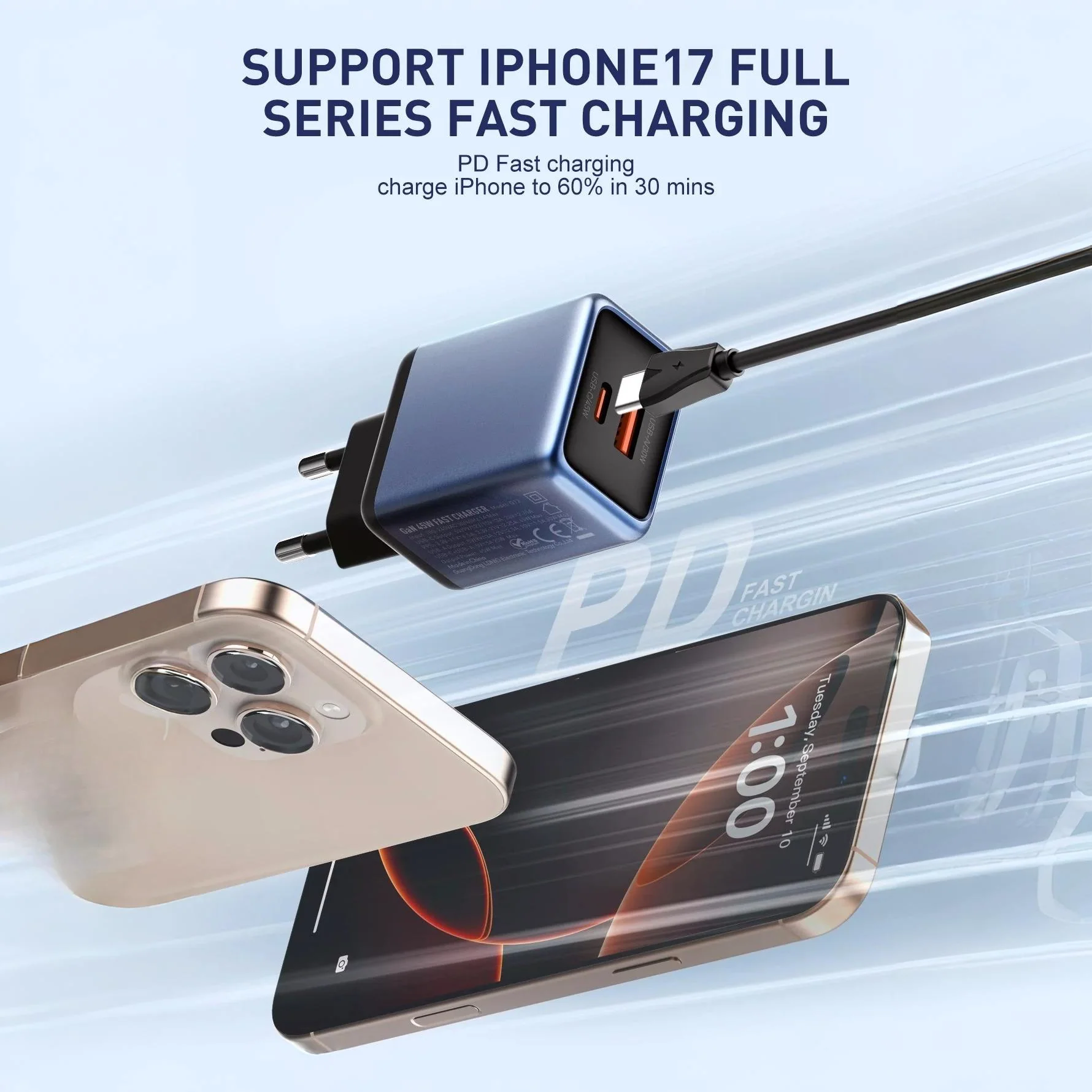 LDNIO Q6 45W GaN Multi Port Travel Adapter - Image 4