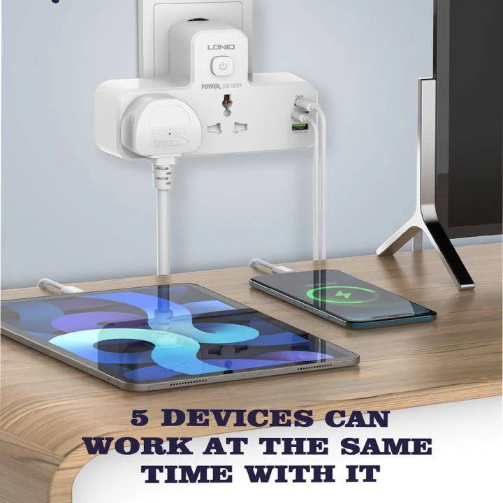 Smart Power Hub With Touch Control Night Lamp - Image 12
