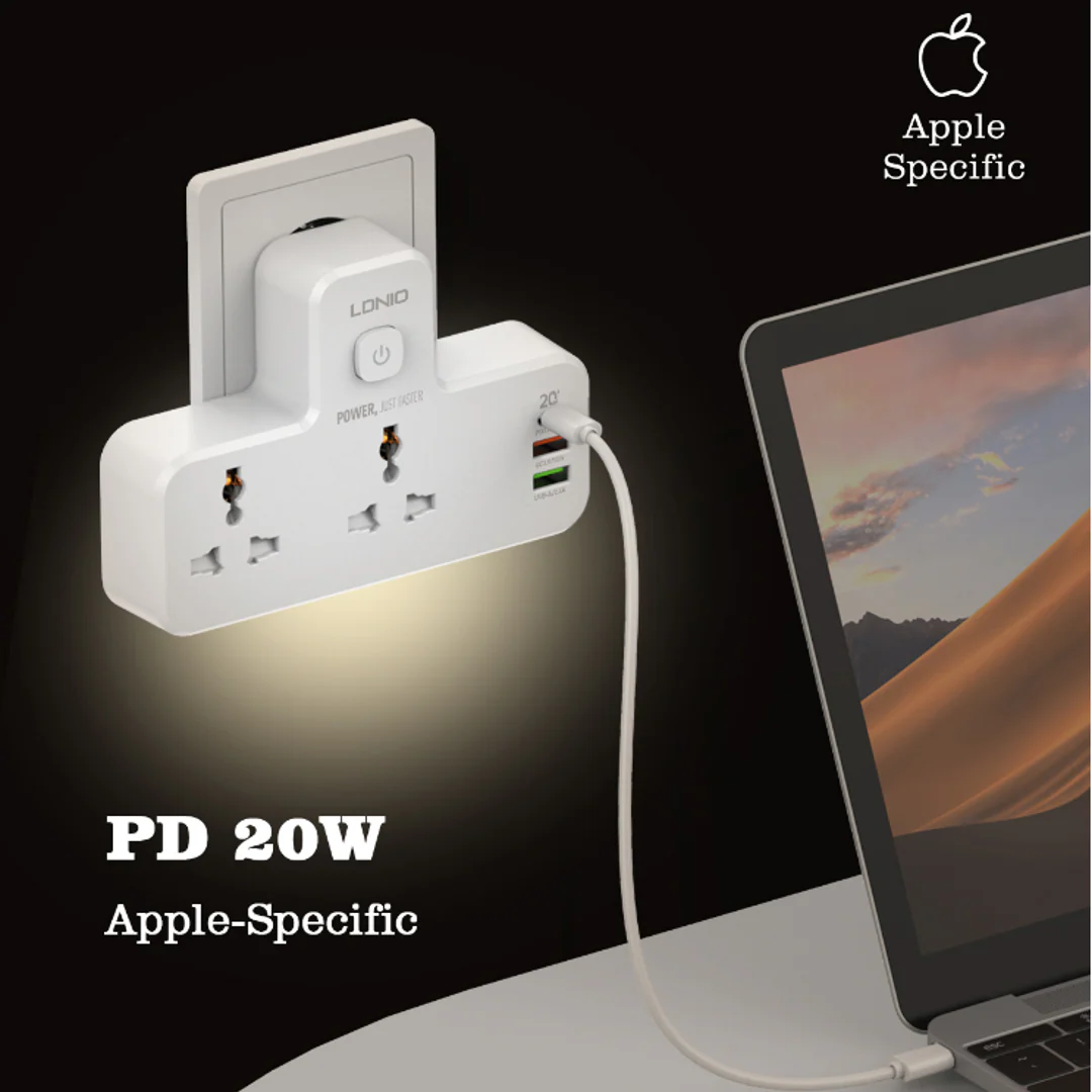 Smart Power Hub With Touch Control Night Lamp - Image 5