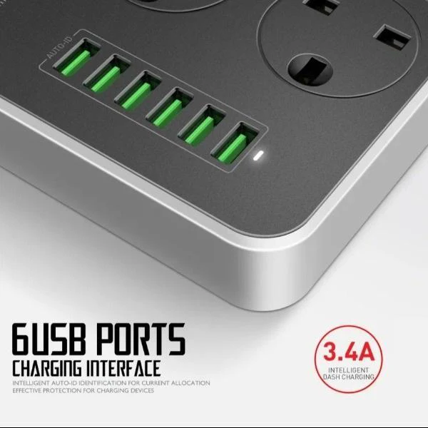 LDNIO ® Universal Power Socket with Multiple USB Charger Adapter - Image 2