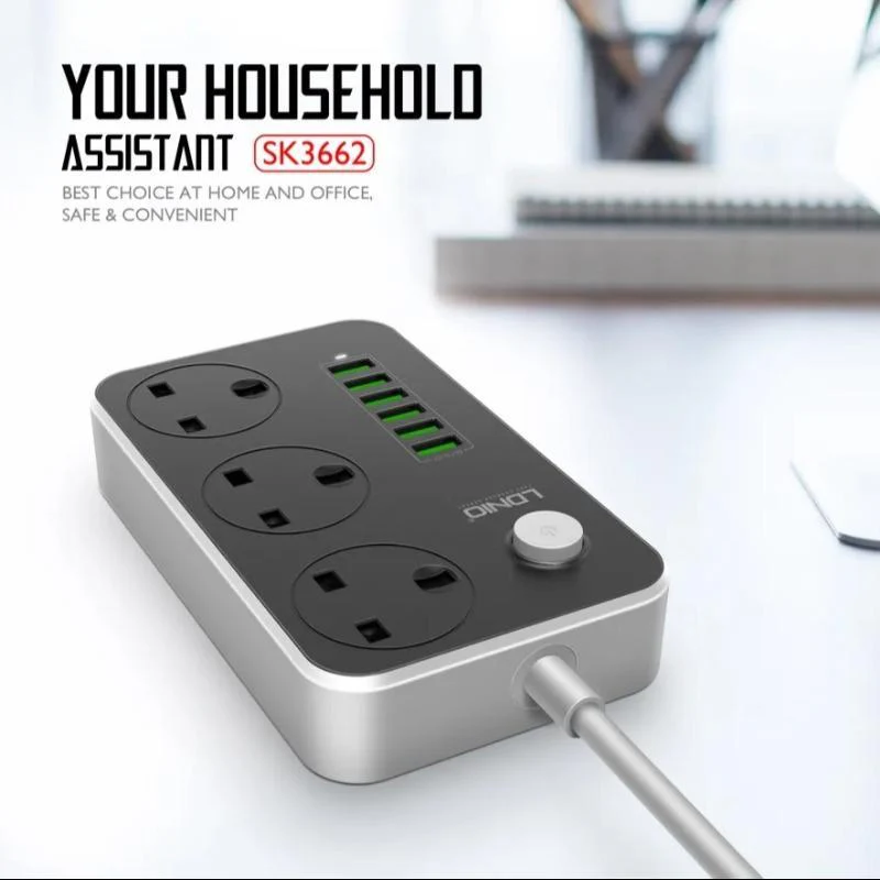 LDNIO ® Universal Power Socket with Multiple USB Charger Adapter - Image 5