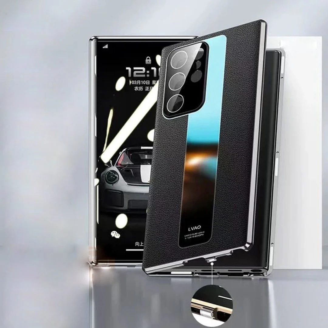 Magnetic Metal Bumper Glass Case - Samsung - Image 2