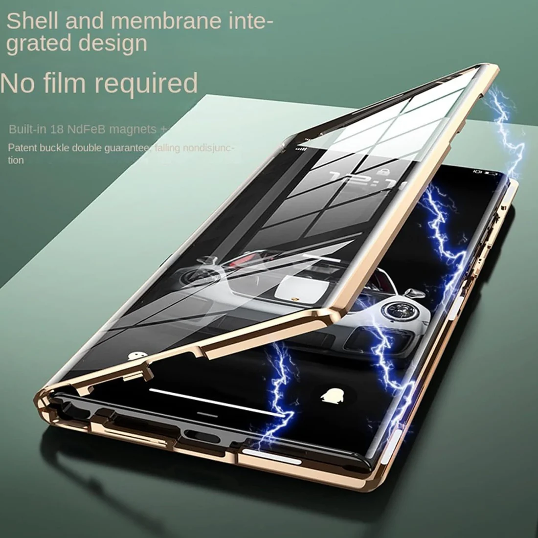 Magnetic Metal Bumper Glass Case - Samsung - Image 8