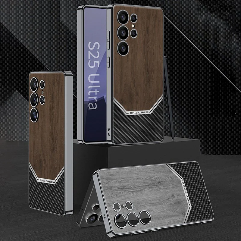 Luxurious Leather Wood Grain Texture Case - Samsung - Image 7