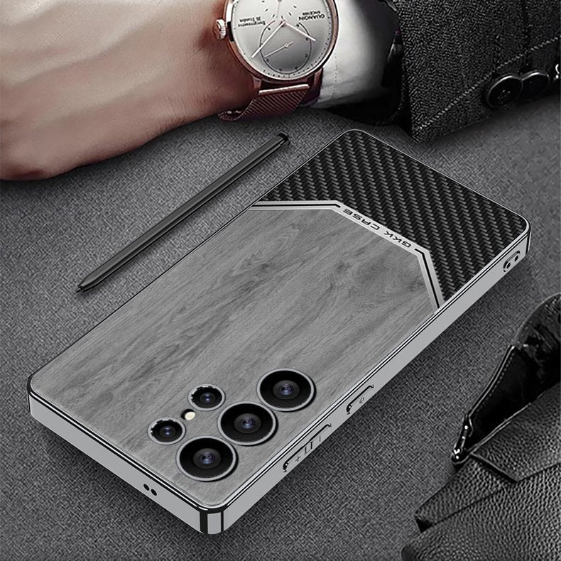 Luxurious Leather Wood Grain Texture Case - Samsung - Image 8