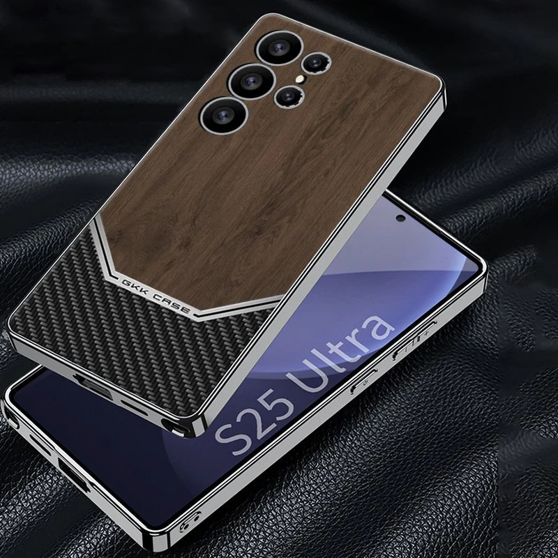 Luxurious Leather Wood Grain Texture Case - Samsung - Image 9