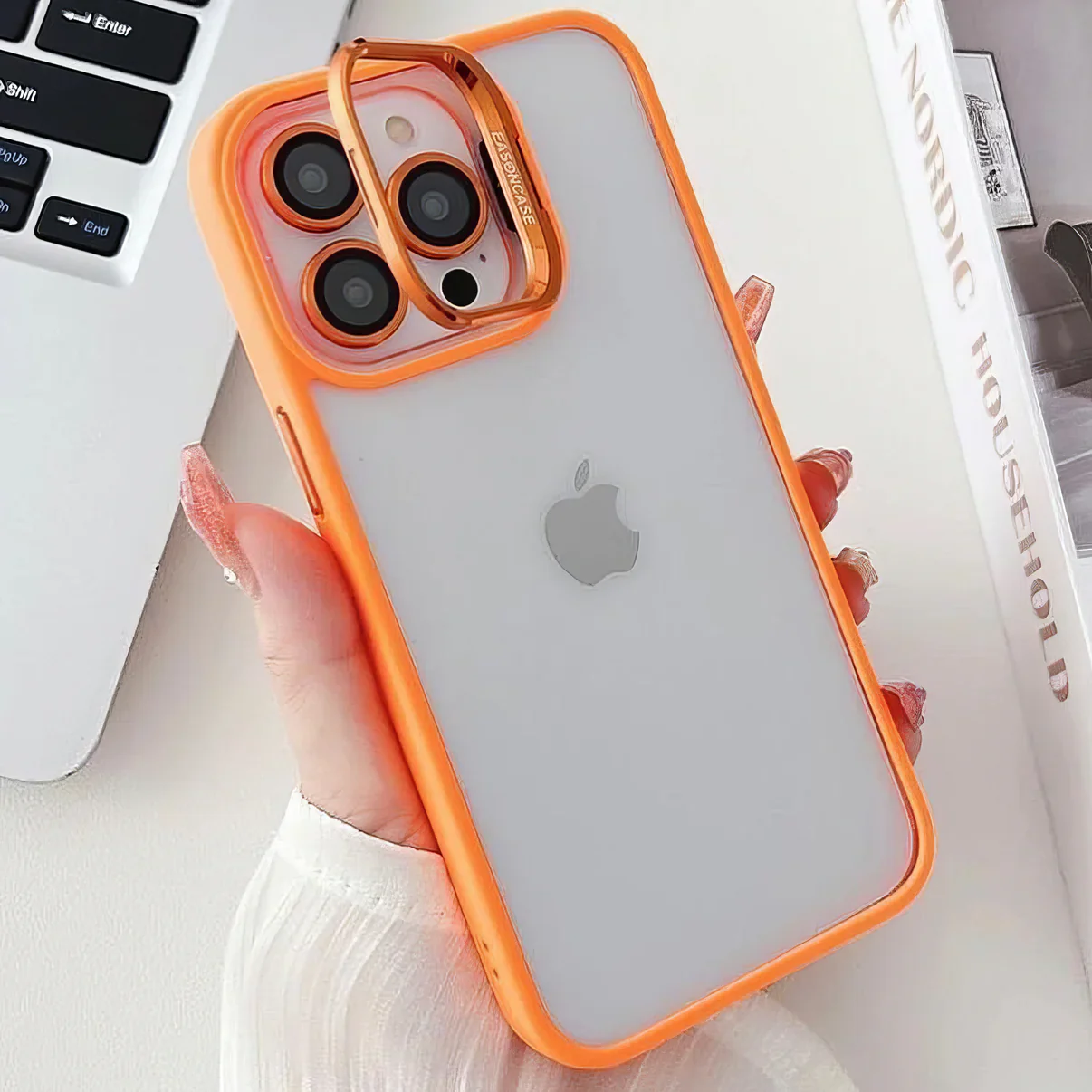 Luxury Camera Lens Flip Bracket Case - iPhone - Image 4