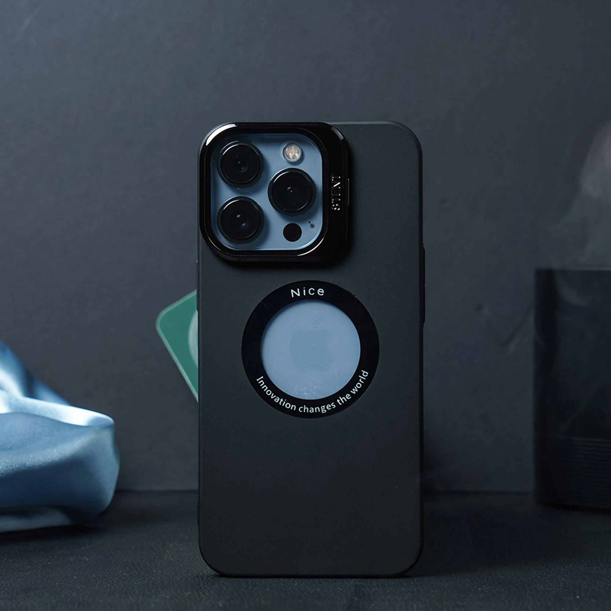 Luxury Camera Stand With Logo Cut Case - iPhone - Image 4