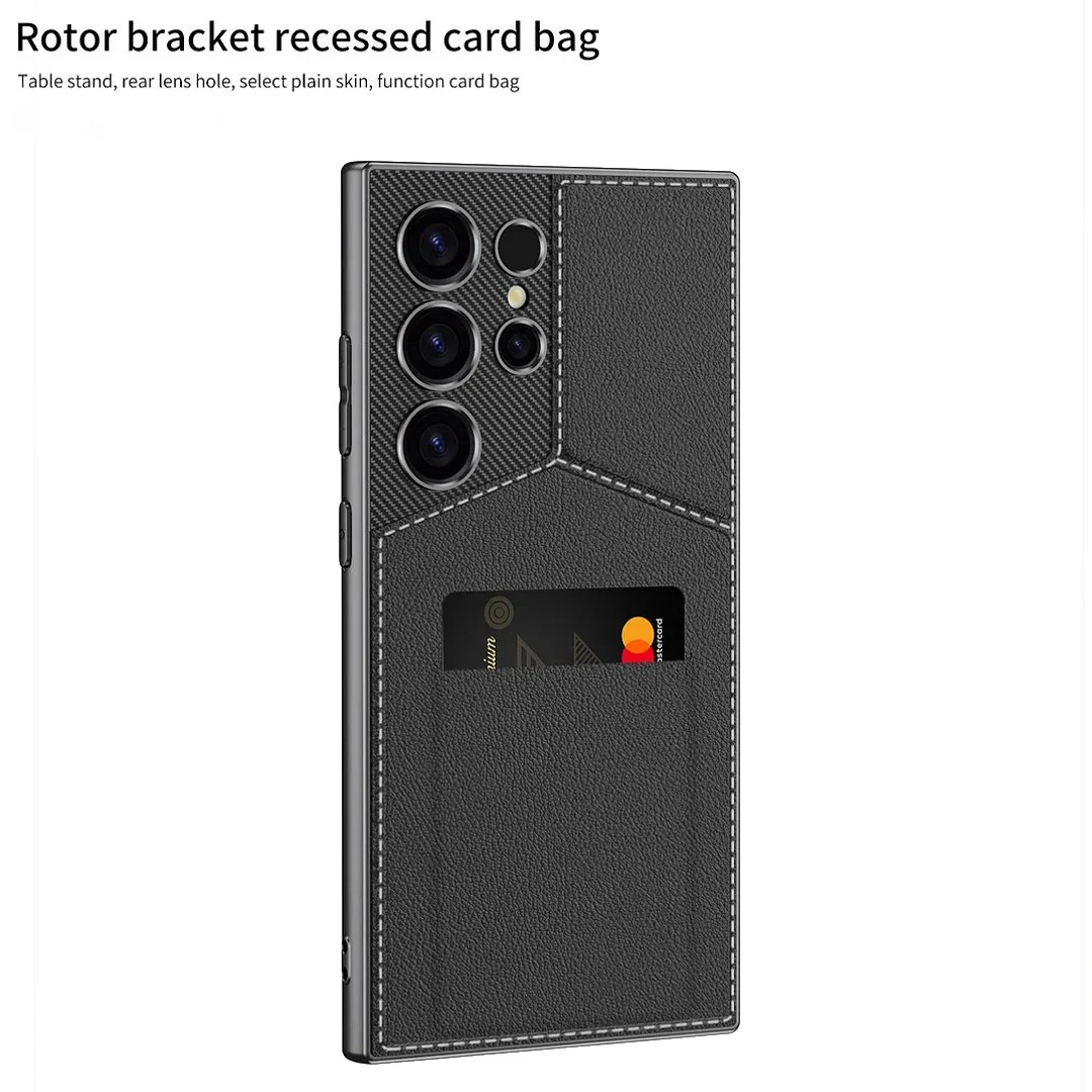 Luxury Magnetic Bracket Card Holder Case - Samsung - Image 2