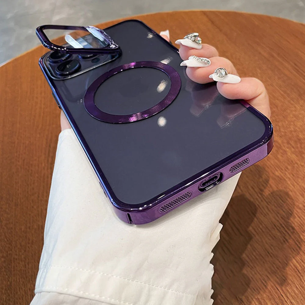 Luxury MagSafe Camera Protector Stand Case - iPhone - Image 8