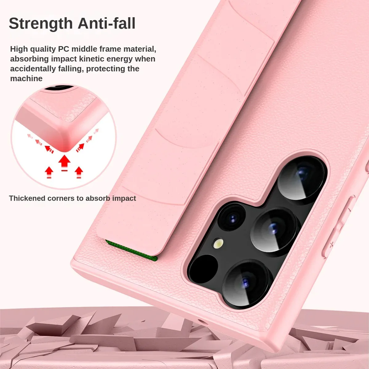 Luxury Plain PU Leather Wristband Case - Samsung - Image 7