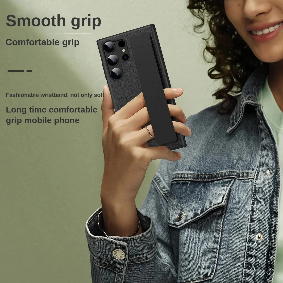 Luxury Plain PU Leather Wristband Case - Samsung - Image 8