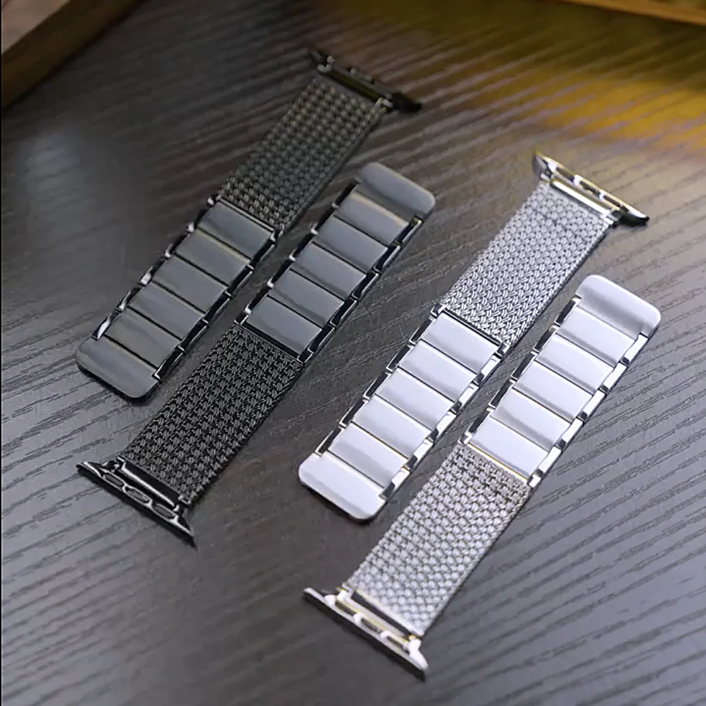 Luxury Steel Magnet Clasp Strap for Apple Watch - Image 8