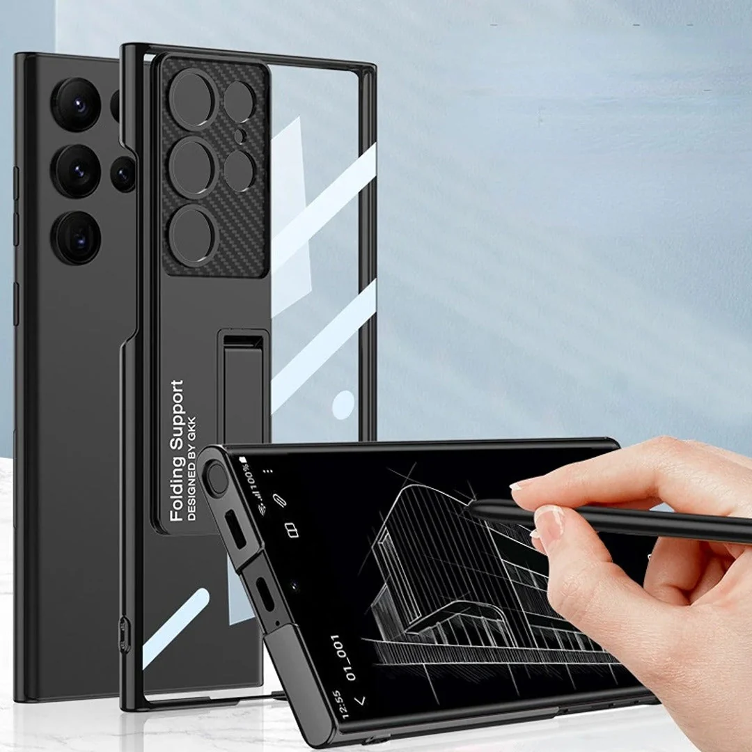Luxury Ultra Clear Hybrid Stand Case - Samsung - Image 3