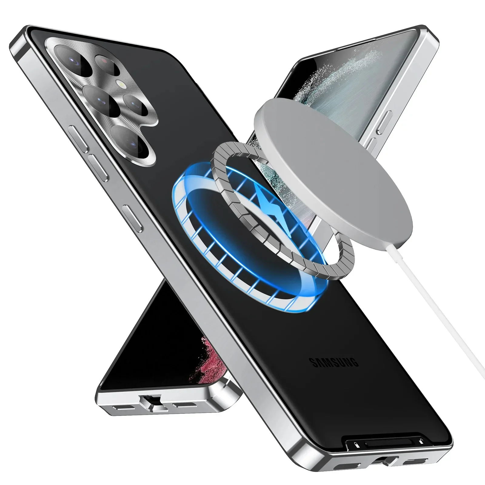 Luxury Ultra-Thin Magsafe Matte Metal Frame Case - Samsung - Image 15