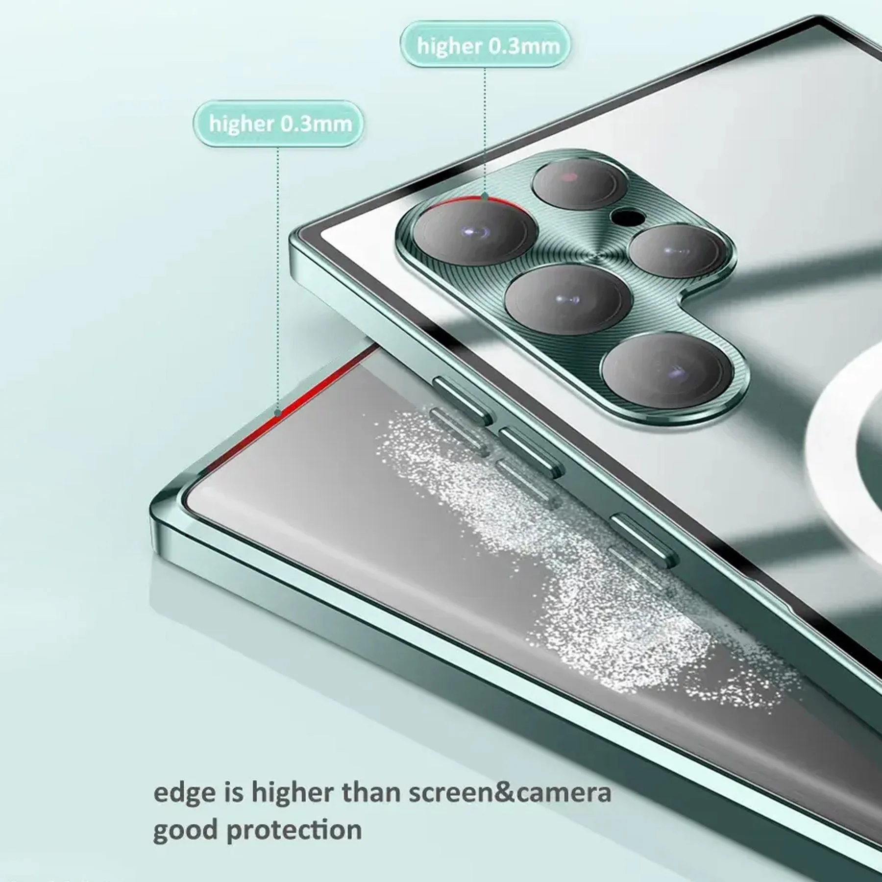 Luxury Ultra-Thin Magsafe Matte Metal Frame Case - Samsung - Image 21