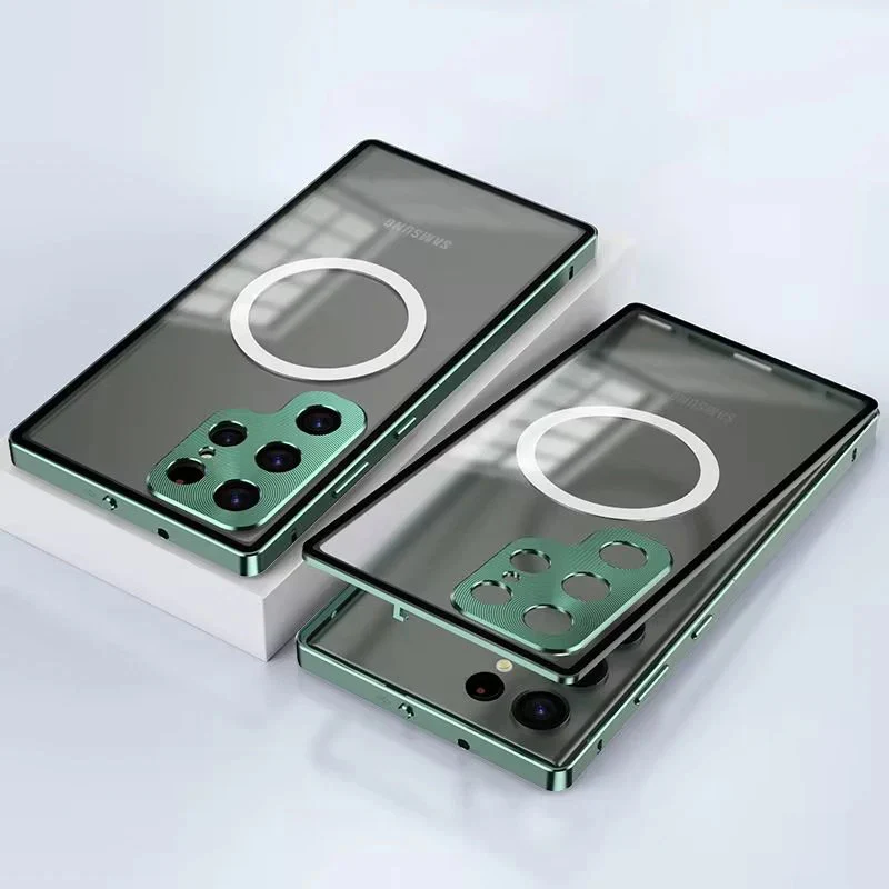 Luxury Ultra-Thin Magsafe Matte Metal Frame Case - Samsung - Image 22