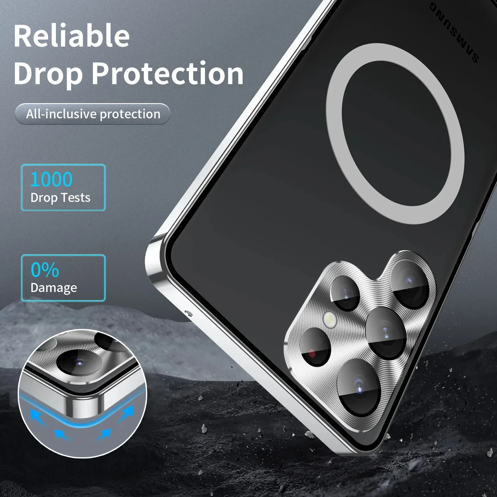 Luxury Ultra-Thin Magsafe Matte Metal Frame Case - Samsung - Image 25