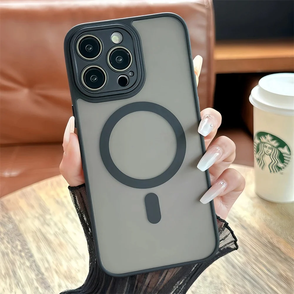 iPhone 15 Series Magnetic Matte Translucent Magsafe Case - Image 13