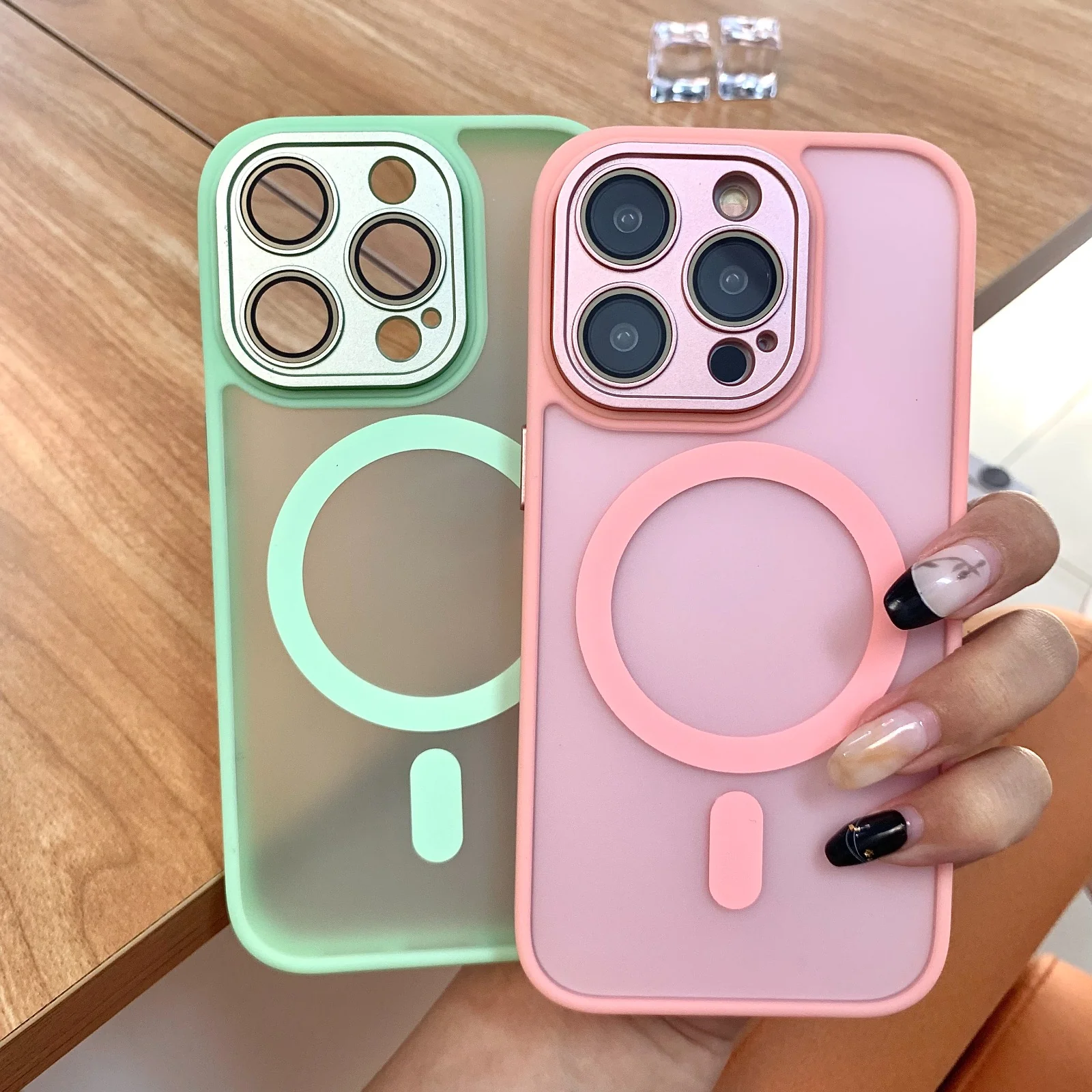 iPhone 15 Series Magnetic Matte Translucent Magsafe Case - Image 5
