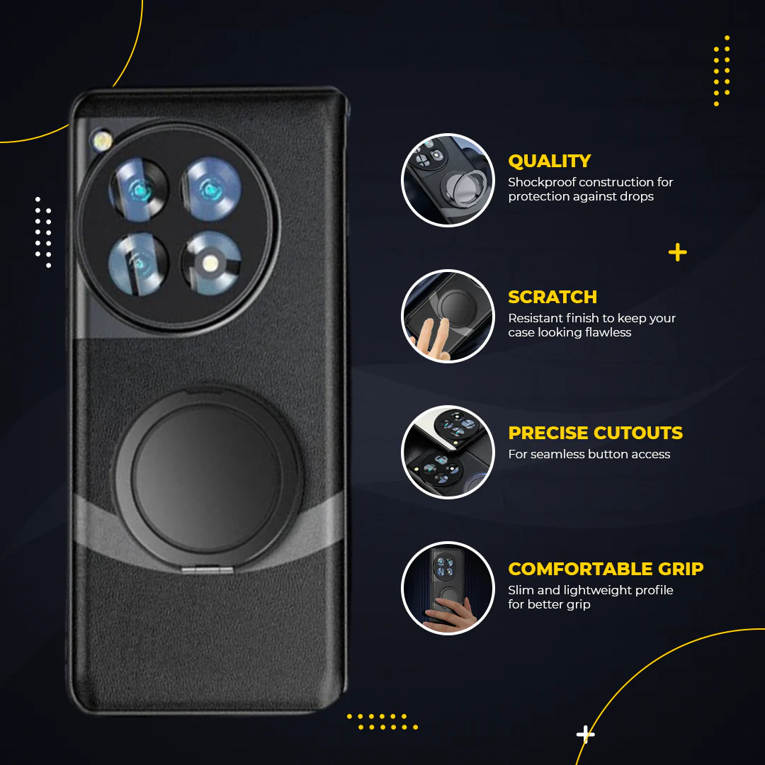Magnetic Ring Contrast Leather Case - OnePlus - Image 10
