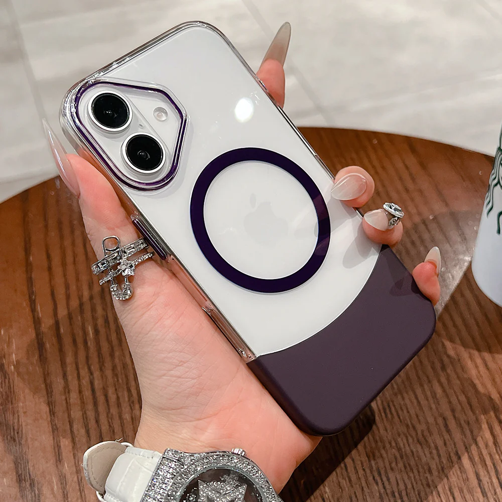 Magnetic Splicing Contrast Transparent Case - iPhone - Image 10