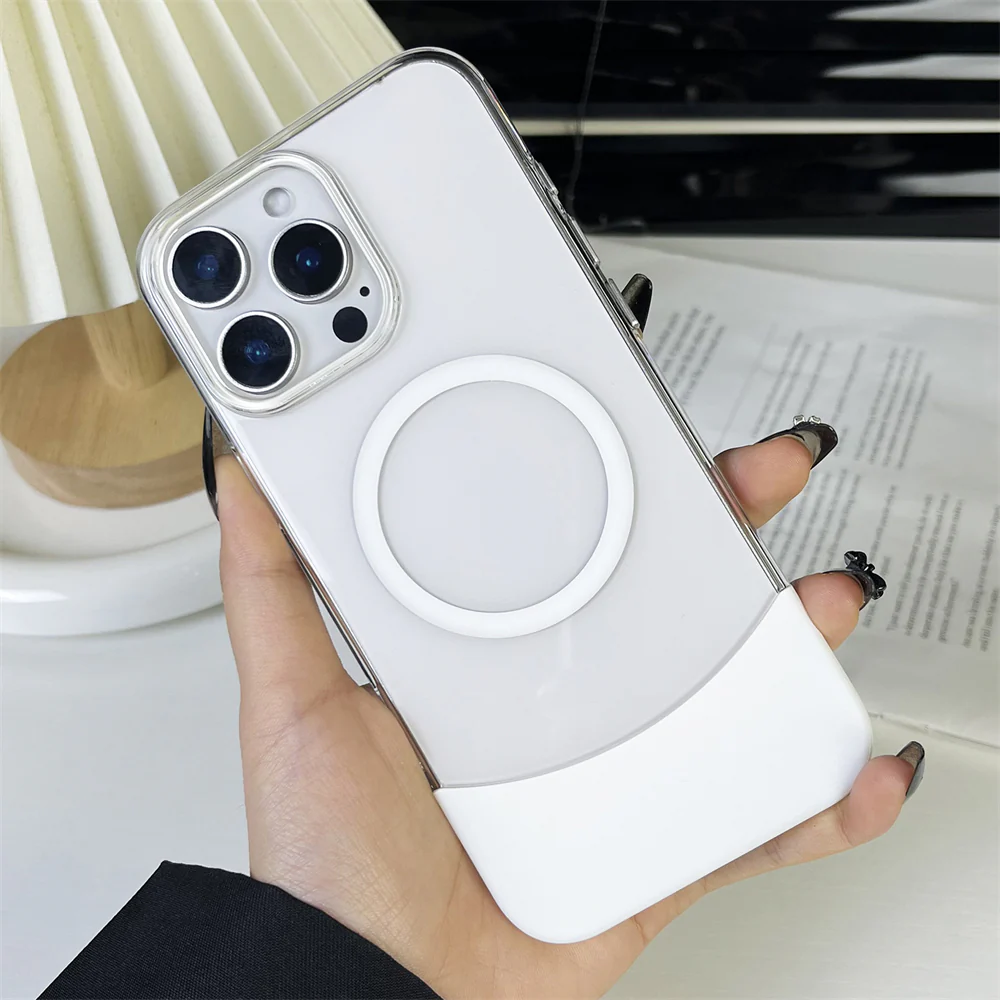 Magnetic Splicing Contrast Transparent Case - iPhone - Image 12