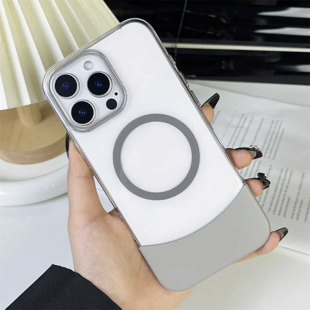 Magnetic Splicing Contrast Transparent Case - iPhone - Image 14