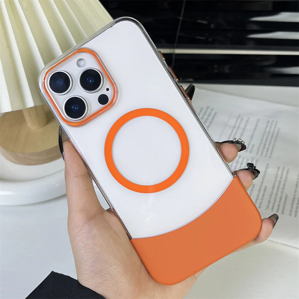 Magnetic Splicing Contrast Transparent Case - iPhone - Image 15