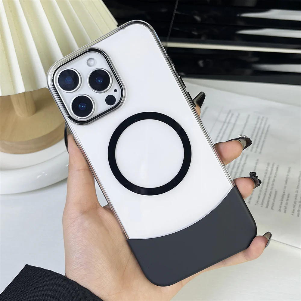 Magnetic Splicing Contrast Transparent Case - iPhone - Image 16