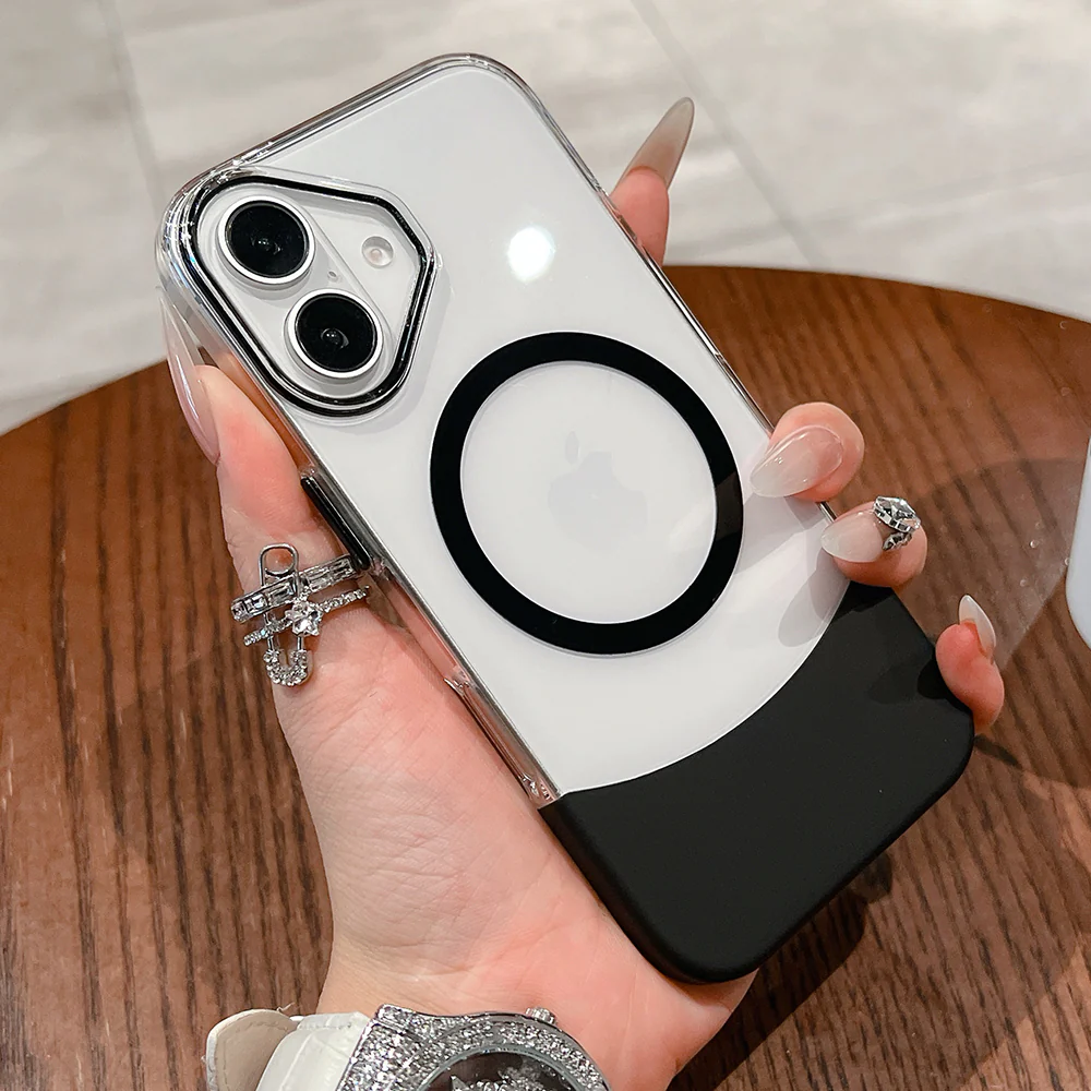 Magnetic Splicing Contrast Transparent Case - iPhone - Image 8