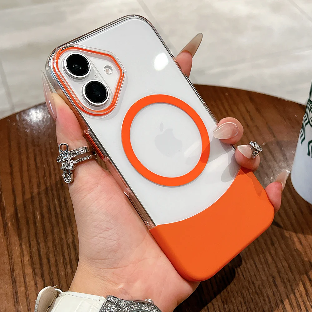 Magnetic Splicing Contrast Transparent Case - iPhone - Image 9