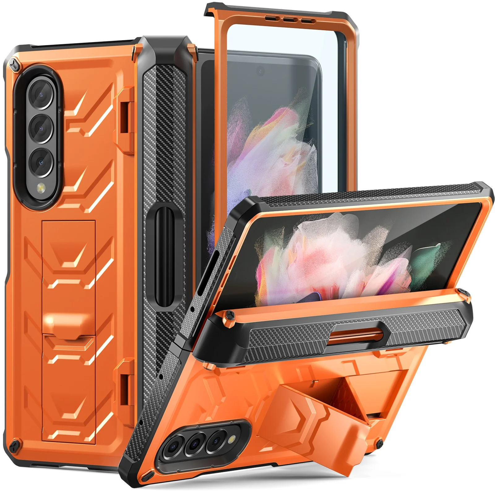 Matrix Hinge Shield Kickstand Case With Pen Slot - Samsung - Image 3