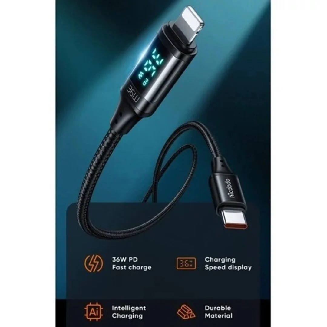 Mcdodo 36W PD Intelligent Display Type C to Lightning Cable - Image 3