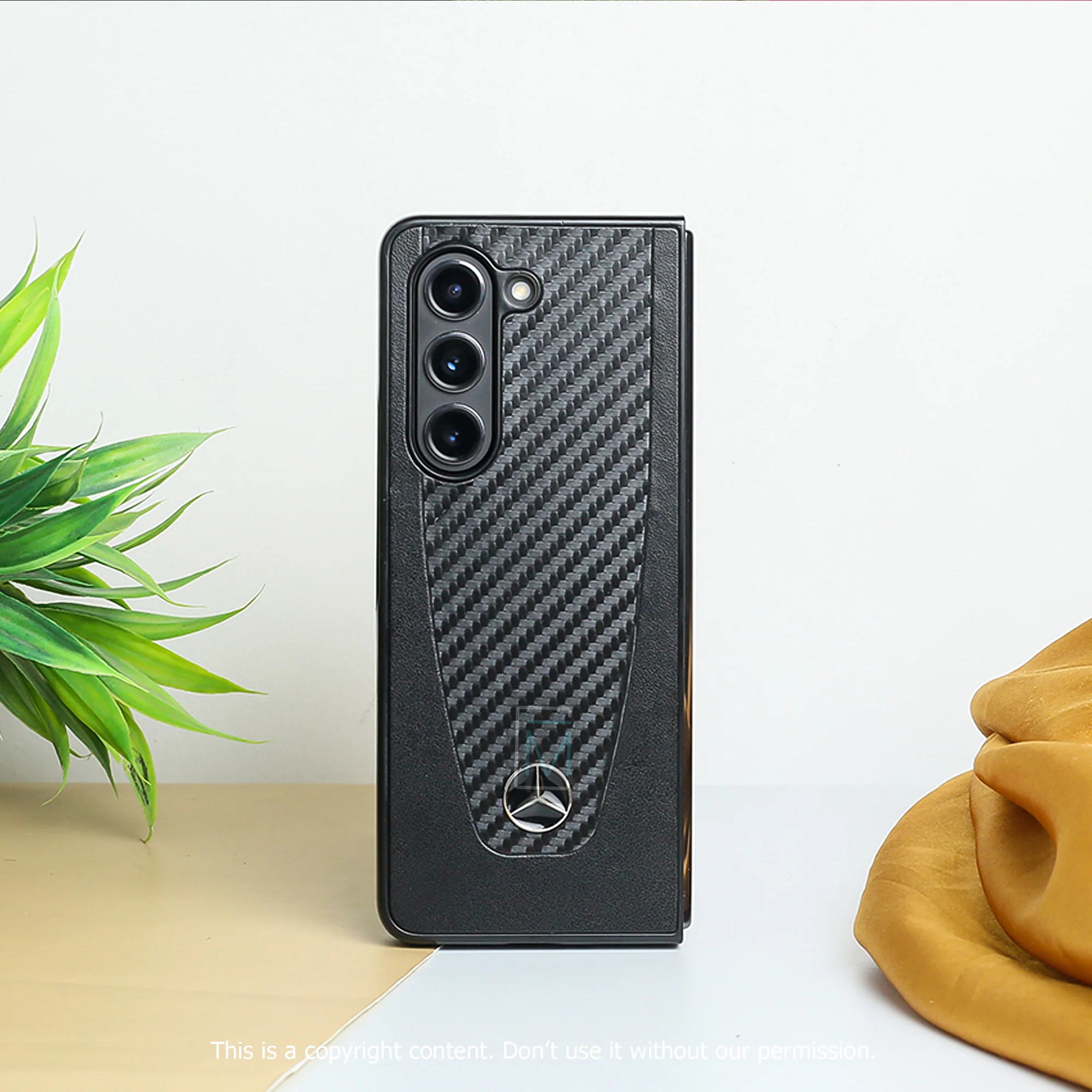 Mercedes Benz ® Galaxy Z Fold5 Carbon Fiber Hybrid Case - Image 10