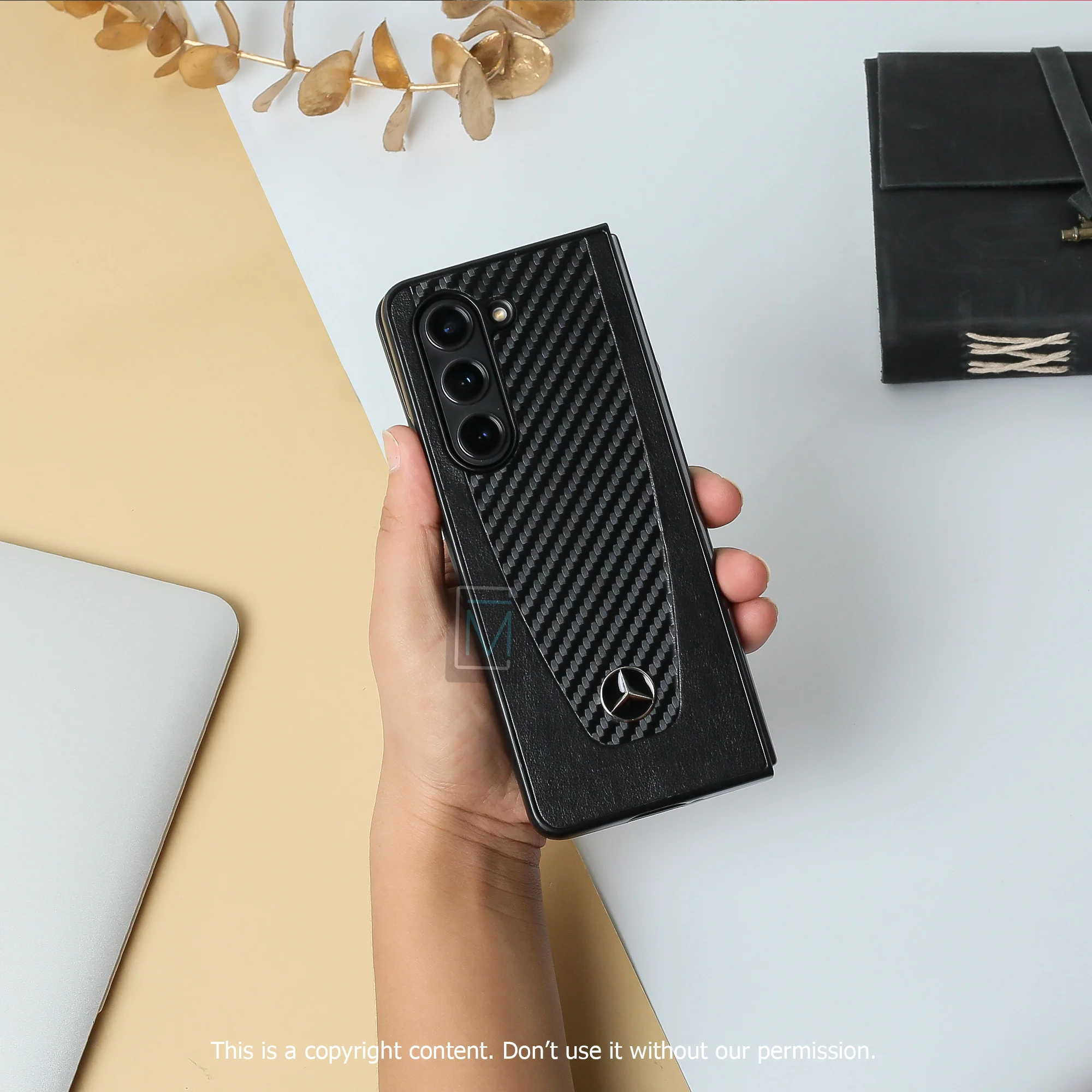 Mercedes Benz ® Galaxy Z Fold5 Carbon Fiber Hybrid Case - Image 11