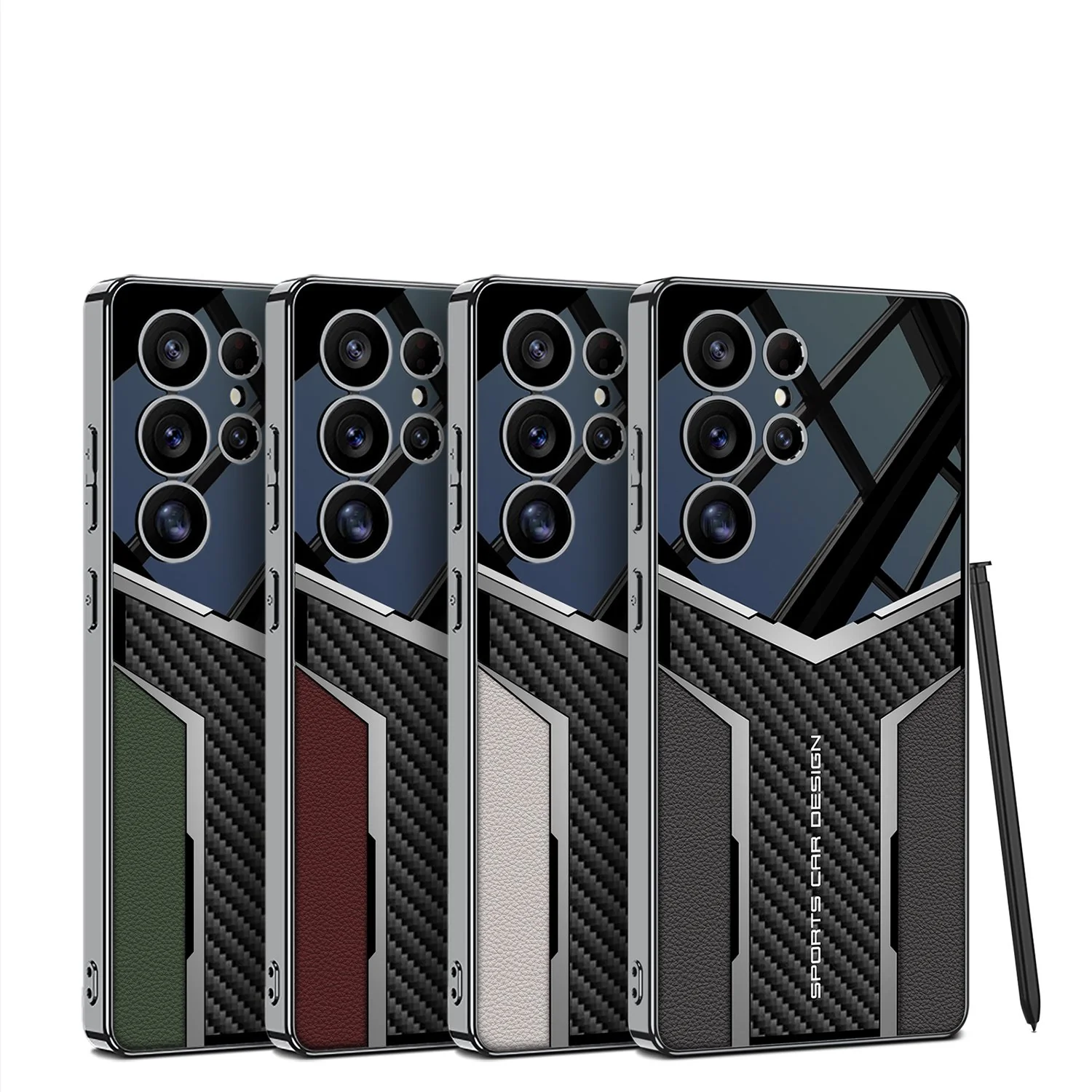 Electroplated Futuristic Faux Leather Case - Samsung - Image 3