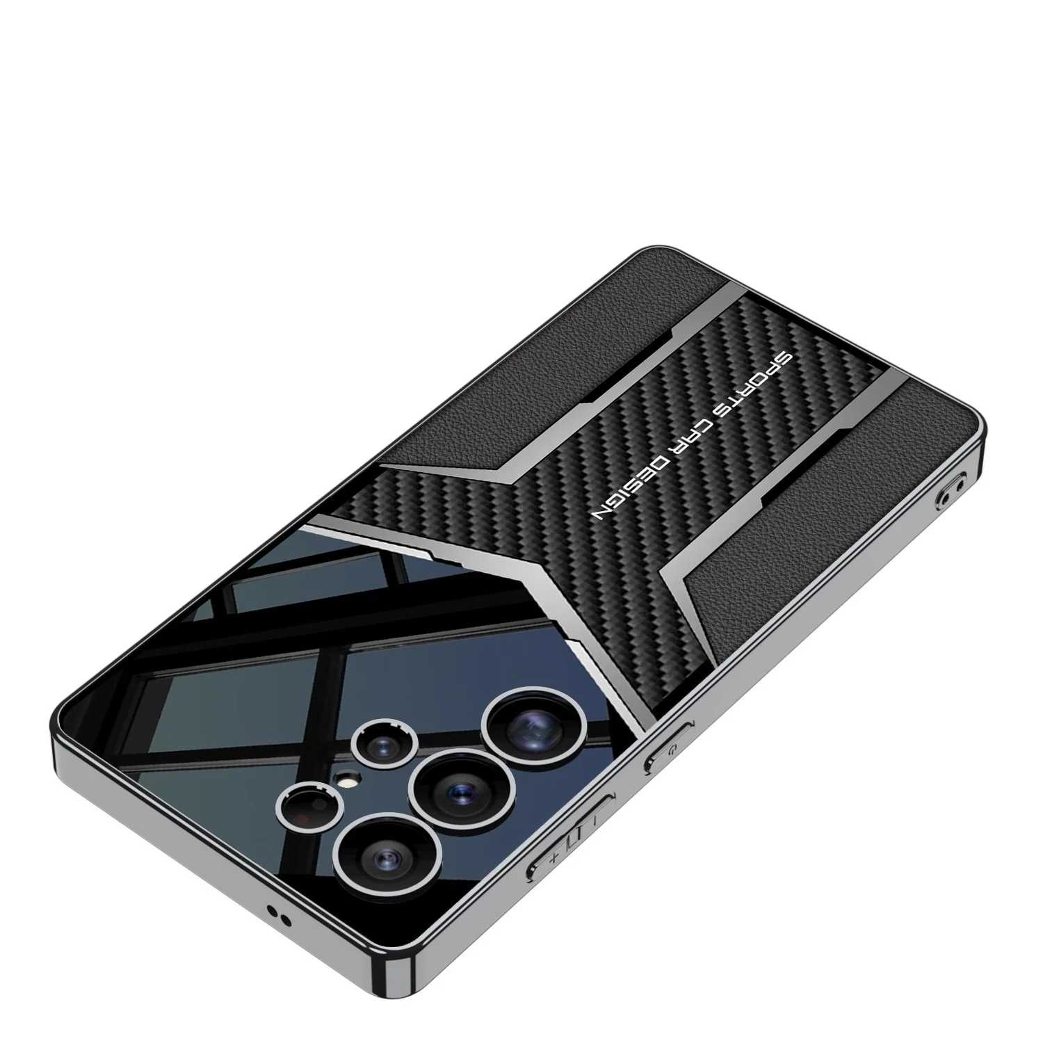 Electroplated Futuristic Faux Leather Case - Samsung - Image 5