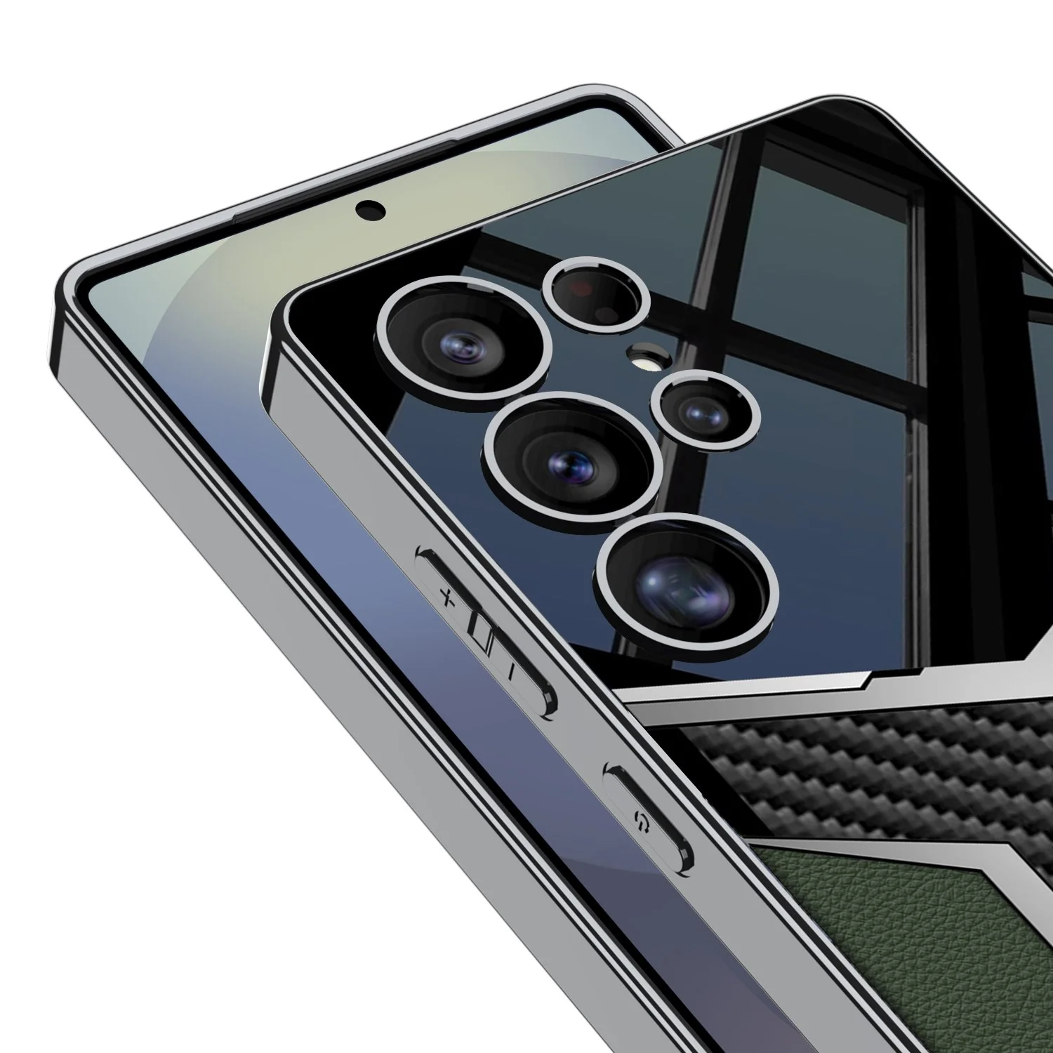Electroplated Futuristic Faux Leather Case - Samsung - Image 6