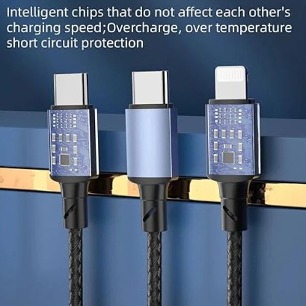 Mighty Max 6A 3-in-1 Braided Charging Cable - Image 4