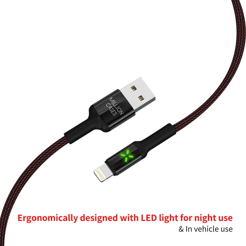 Million Cases Auto Disconnect Fast Charging Braided Lightning Cable - Image 4