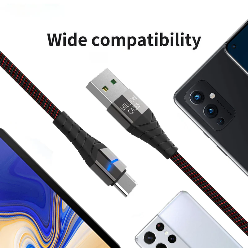 Million Cases Auto Disconnect Fast Charging Braided Type-C Cable - Image 5